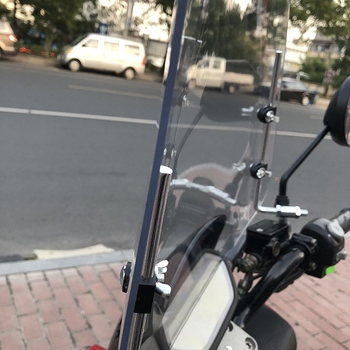 Мотоциклетен преден ветробран - универсален модел, висококачествена пластмаса, прозрачен
