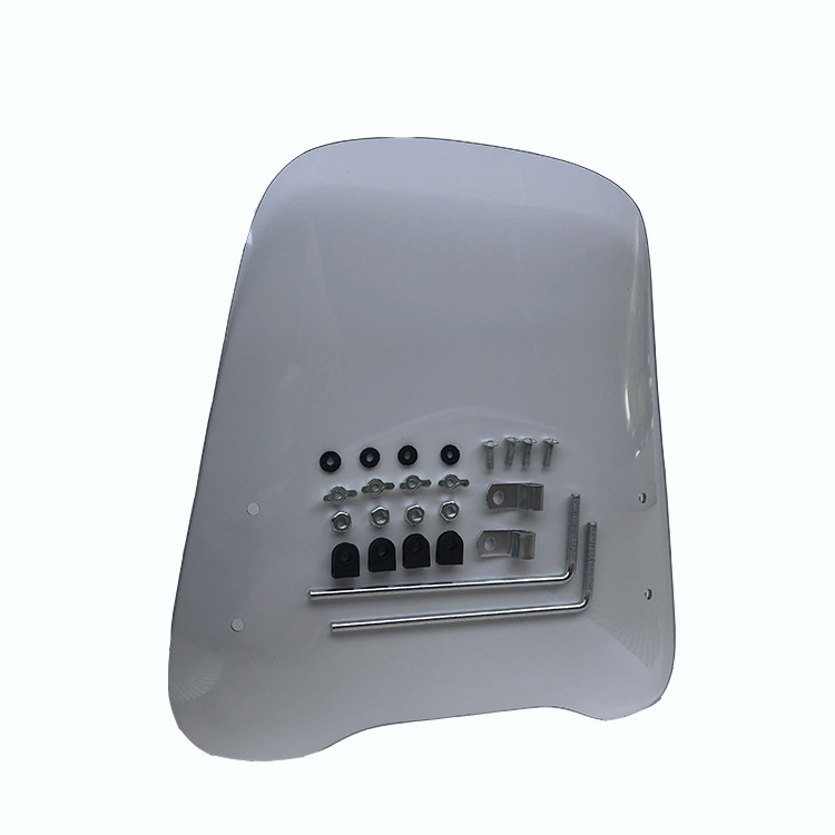 Мотоциклетен преден ветробран - универсален модел, висококачествена пластмаса, прозрачен