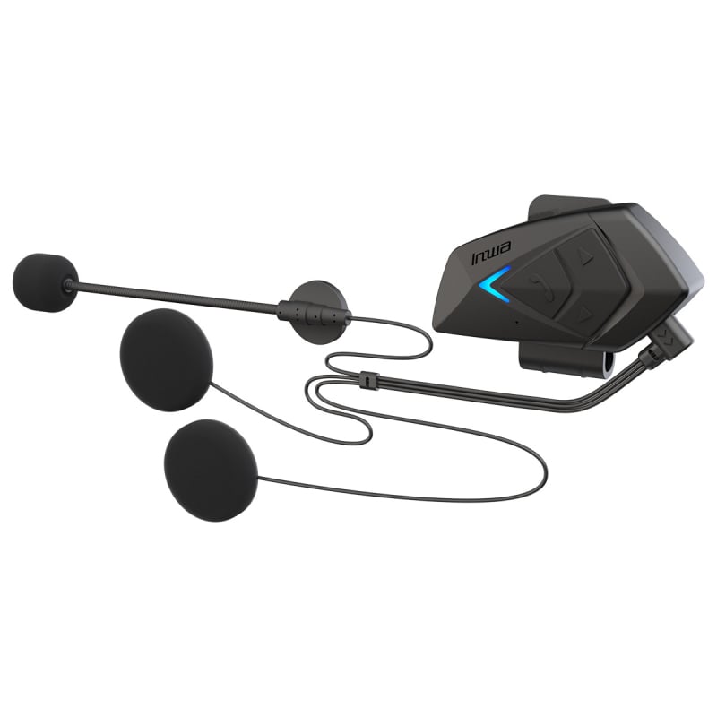 INWA bezdrôtový interkom pre motocyklové prilby, plná prilba, IPX6 vodeodolný, Bluetooth 5.0, dosah 200 m, výdrž viac než 8 hodín