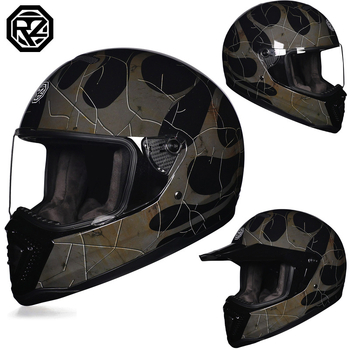 Orz retro kaciga za motocikl - unisex, off-road stil, ABS