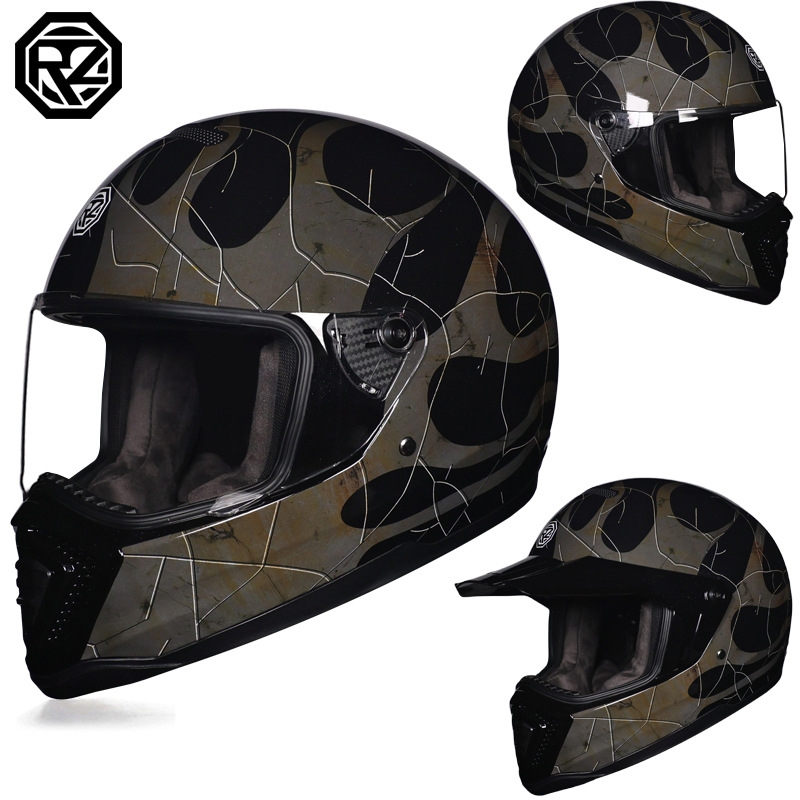 Orz retro kaciga za motocikl - unisex, off-road stil, ABS