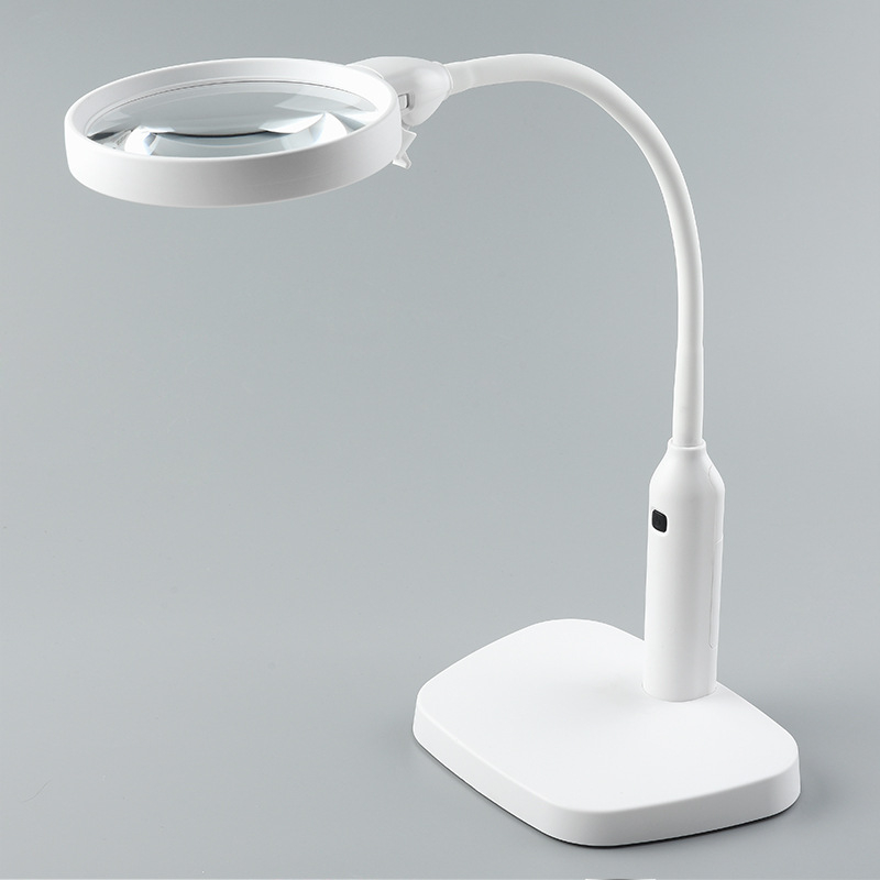 Stolna klips lupa s LED rasvjetom za popravak telefona, povećanje 40x/100x, sa stalkom