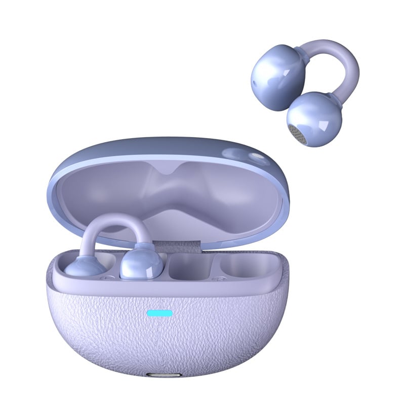 Căști wireless cu design clip pentru ureche, Bluetooth 5.3, bass puternic, peste 8 ore baterie