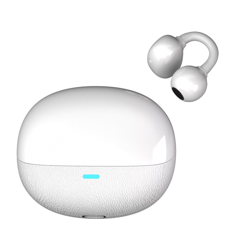 Căști wireless cu design clip pentru ureche, Bluetooth 5.3, bass puternic, peste 8 ore baterie