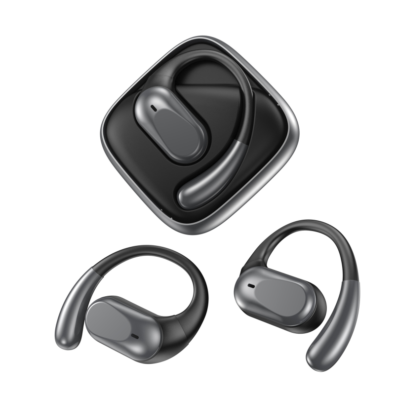 Bluetooth sport slušalice s otvorenim uhom i ušnom kopčom, stereo zvuk, Bluetooth 5.4, domet 10 m, trajanje baterije 4–8 sati
