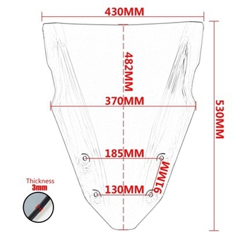 Prednji vjetrobran deflektor za Suzuki GSXS100GT / GSX-S1000 GT (2021-2024) – zaštita od sunca, otporno na habanje, protiv ogrebotina, bez odsjaja