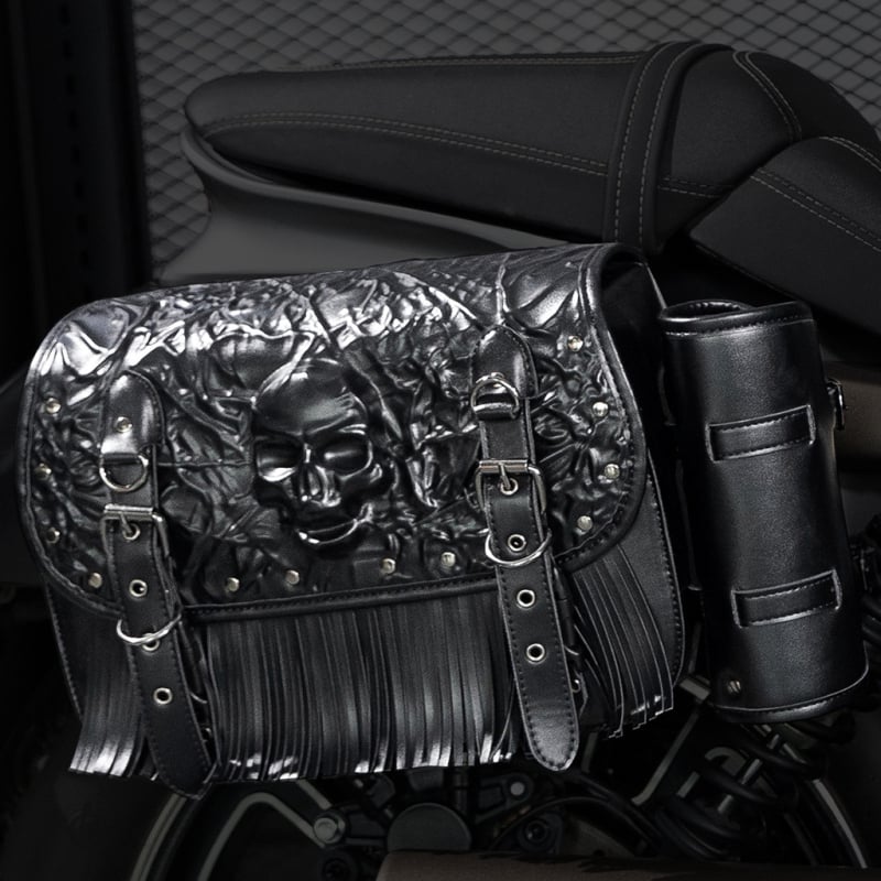 Motorska bočna torbica - PU koža, punk stil, nišni dizajn, GEARDUKE FBG398CF, kompatibilno s motociklima i električnim vozilima