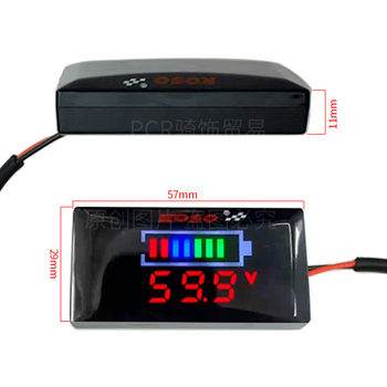 LCD voltmetar za električne motocikle, 12-100V, digitalni zaslon, model 000