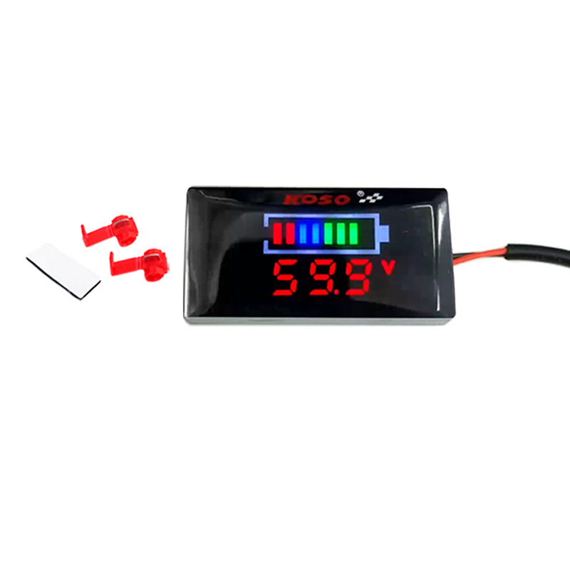 LCD voltmetar za električne motocikle, 12-100V, digitalni zaslon, model 000