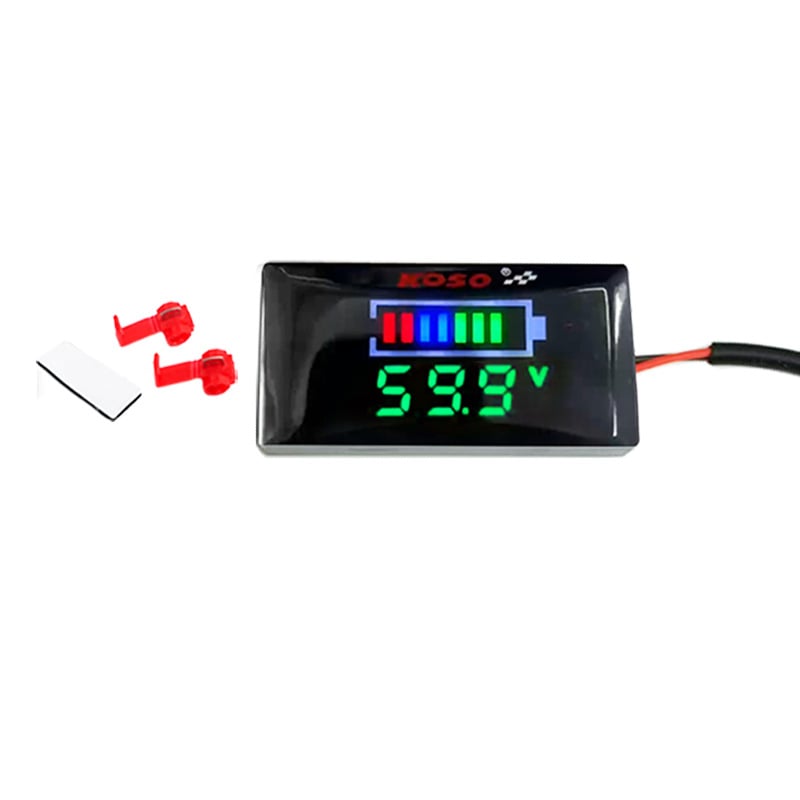 LCD voltmetar za električne motocikle, 12-100V, digitalni zaslon, model 000