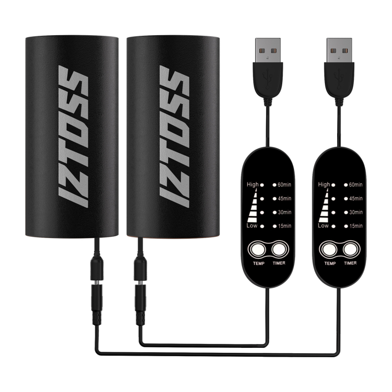 IZTOSS USB fűtött motorkerékpár-kormányfogó, állítható hőmérséklet; modell MP10913; kompatibilis motorkerékpárokkal, elektromos robogókkal és kerékpárokkal