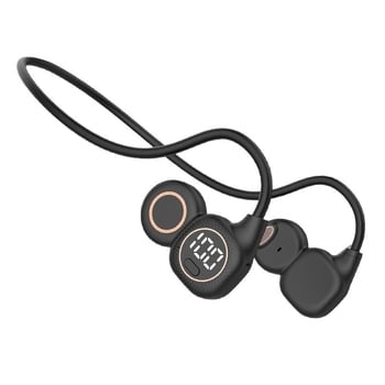Căști Bluetooth cu conducere osoasă, guler neckband cu design clip, rază 10 m, autonomie baterie 8+ ore