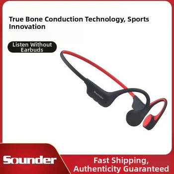 Shengde căști Bluetooth cu conducție osoasă, montate la gât, wireless, Bluetooth 5.3, IPX8 rezistente la apă, autonomie 4–8 h