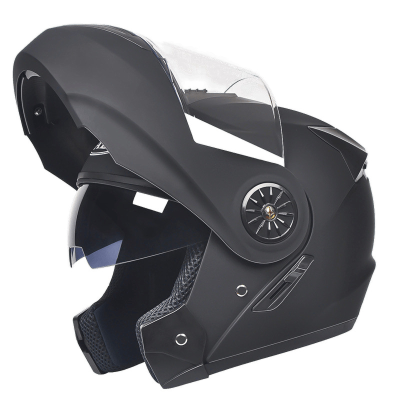 Električna kaciga za motocikl, unisex, konvertibilna između open-face i full-face s dvostrukom vizorom, ABS materijal, 3C certifikat