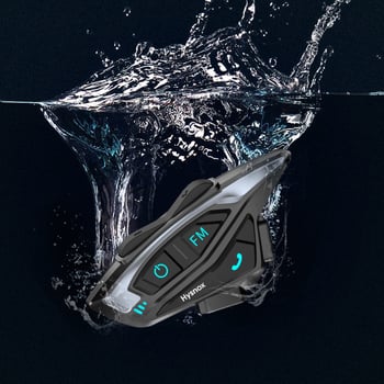 Shark 02 motorkerékpár Bluetooth interkom – Kétoldalas sztereó fejhallgató, Bluetooth 5.0, 800 m hatótávolság, 30 h üzemidő, Qualcomm chip