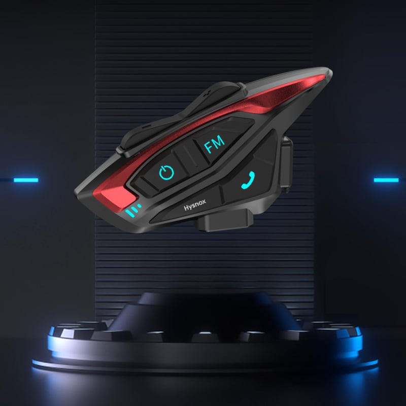 Shark 02 motorkerékpár Bluetooth interkom – Kétoldalas sztereó fejhallgató, Bluetooth 5.0, 800 m hatótávolság, 30 h üzemidő, Qualcomm chip