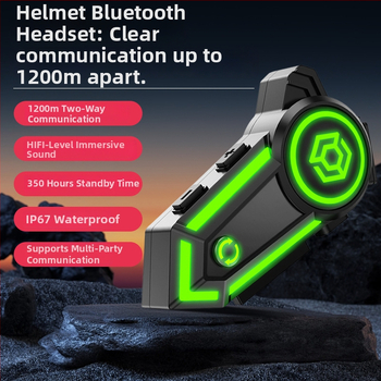 Motocyklové Bluetooth slúchadlo na prilbu, nosené na uchu, IPX7 vodotesný, výdrž batérie 4–8 hodín