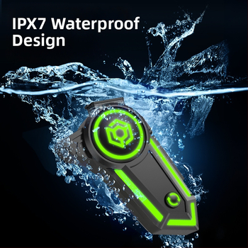 Motocyklové Bluetooth slúchadlo na prilbu, nosené na uchu, IPX7 vodotesný, výdrž batérie 4–8 hodín