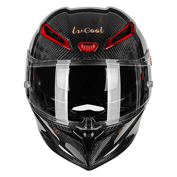 LVCOOL karbonska kaciga za motocikl, potpuno lice, 3C potvrda, dvostruki vizir, pogodna za sve sezone