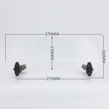 Εμπρός παρμπρίζ μοτοσικλέτας με ρυθμιζόμενο ύψος, ABS, καθολικό μοντέλο WW053+WW053peijian, ανθεκτικό στις γρατζουνιές
