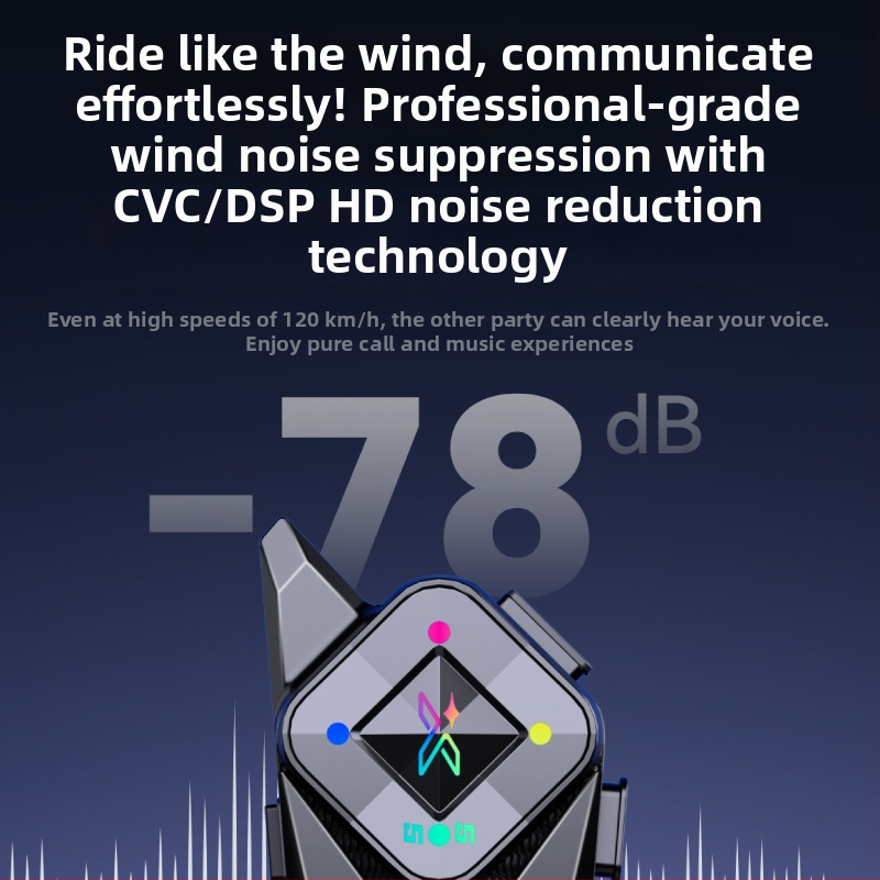 Bluetooth slúchadlá na prilbu – dvojitý interkom, dosah 500 m, stereo, Bluetooth 6.0, 22 h výdrž batérie