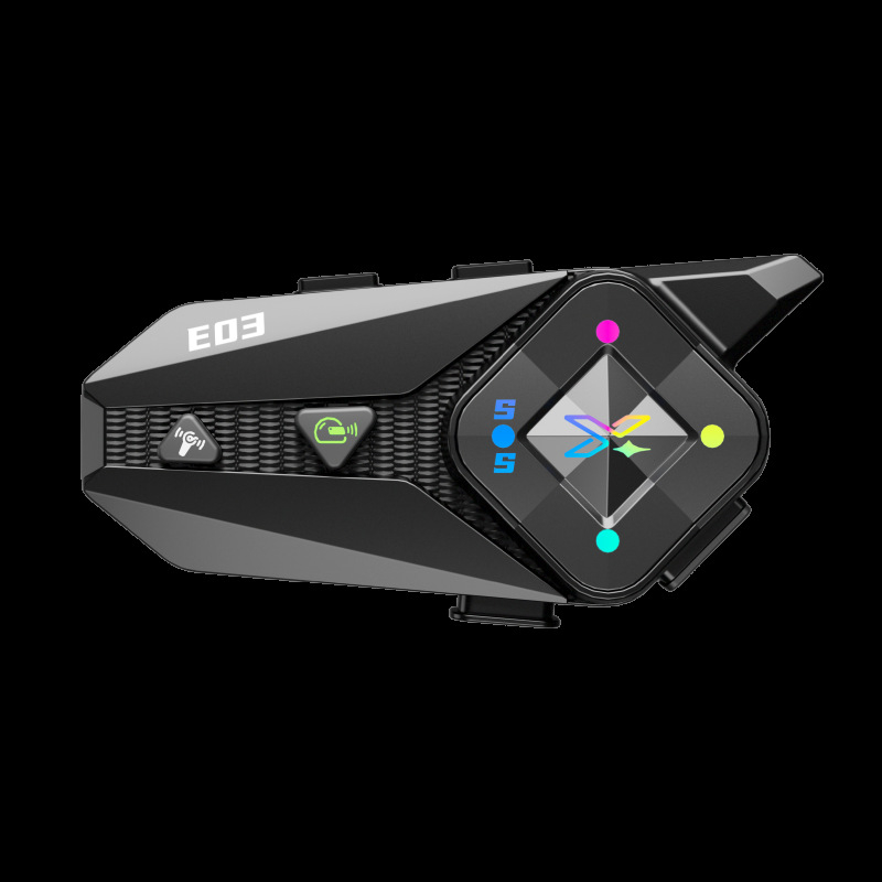 Cască de motocicletă cu Bluetooth – intercom dual, rază 500 m, sunet stereo, Bluetooth 6.0, baterie 22 h