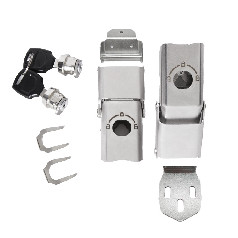 Set baze s brzim otpuštanjem za motocikl – stražnja kutija i bočna kutija, metal, s cilindrom za zaključavanje, BK