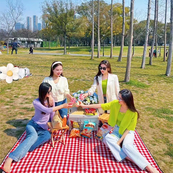 Piknik matrac kempingezéshez, nedvességálló akril szövettel és szivaccal, vízálló PEVA-vel; súly 850 g; 6 személy számára; modell Reel