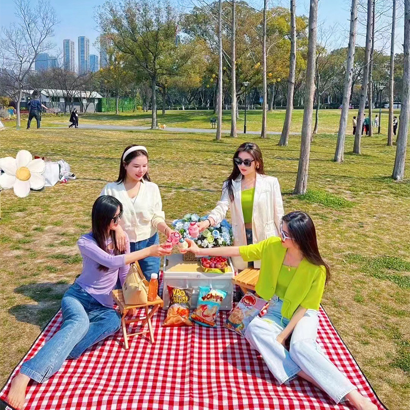 Piknik matrac kempingezéshez, nedvességálló akril szövettel és szivaccal, vízálló PEVA-vel; súly 850 g; 6 személy számára; modell Reel