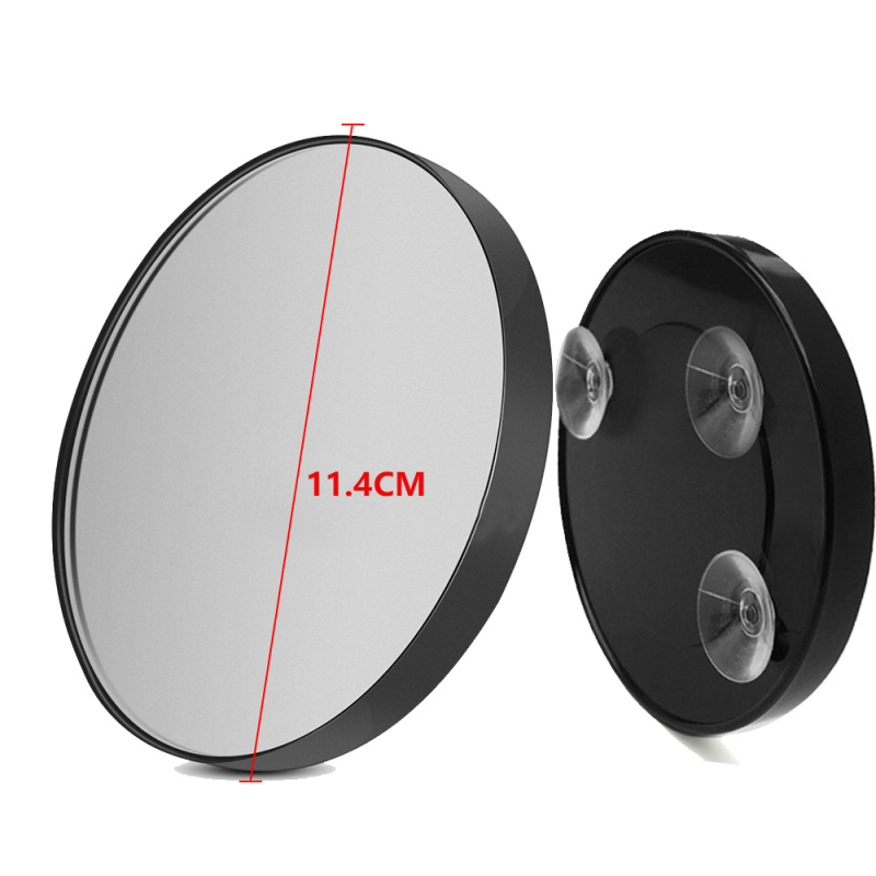 11,4 cm átmérőjű sminktükör, három szívókorong, 10x–30x nagyítás, éles kép