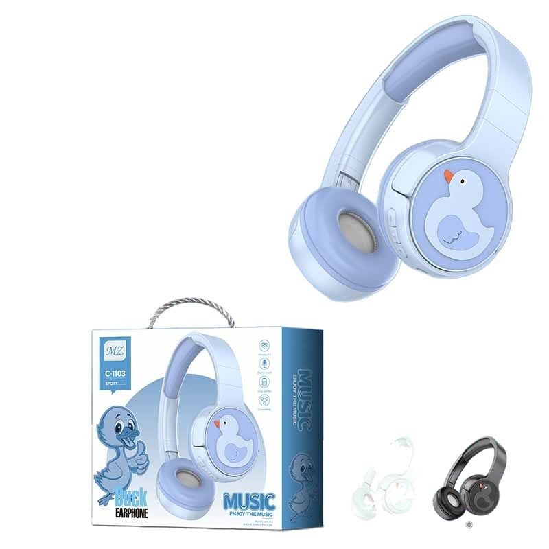 MZ Cartoon stil bežične slušalice za nošenje na glavi, slušalice za glavu, domet 10 m, Bluetooth 5.0, trajanje baterije 4–8 sati, stereo