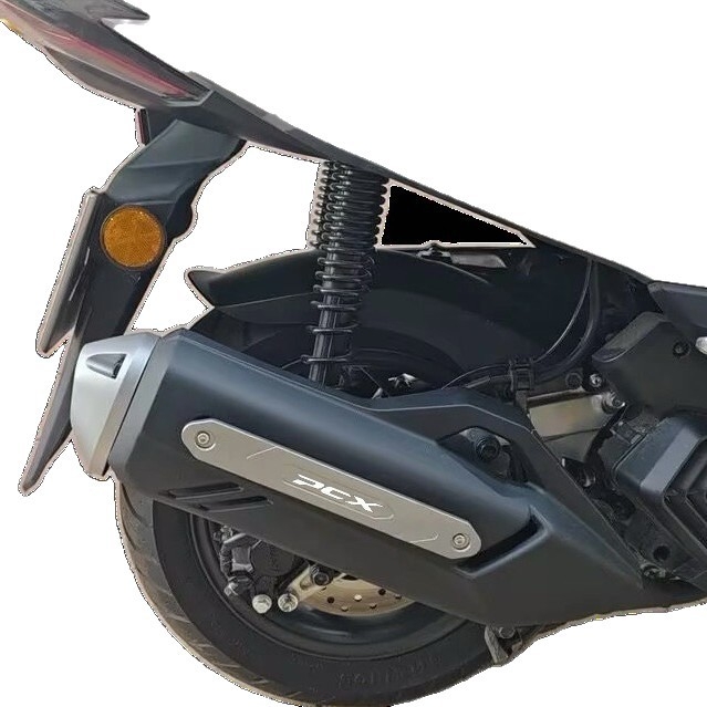 Aluminijski zaštitni poklopac ispuha s dekorativnim nosačem za Honda PCX160, rubna traka otporna na trenje