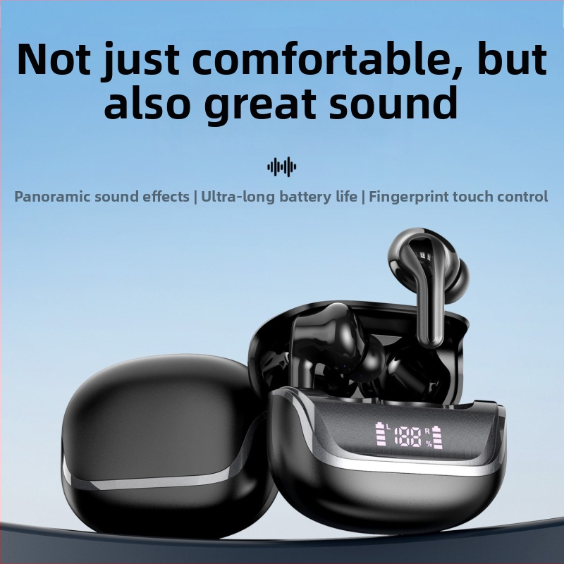 Prave bežične TWS slušalice s redukcijom šuma, Bluetooth 5.4, trajanje baterije preko 8 sati, digitalni zaslon, privatni model