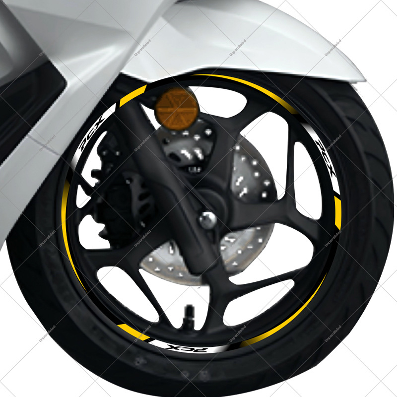 Naljepnica hub kotača Honda PCX160 – reflektirajuća, vodootporna dekorativna naljepnica za felne; Marka: Unparalleled; Model: Honda PCX160 wheel sticker