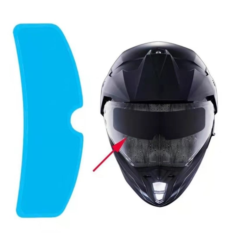 Film pentru cască de motocicletă, ploaie și anti-cețire — PET, 245×80 mm, compatibil cu căști de motocicletă și tricicletă electrică, anti-cețuire de durată