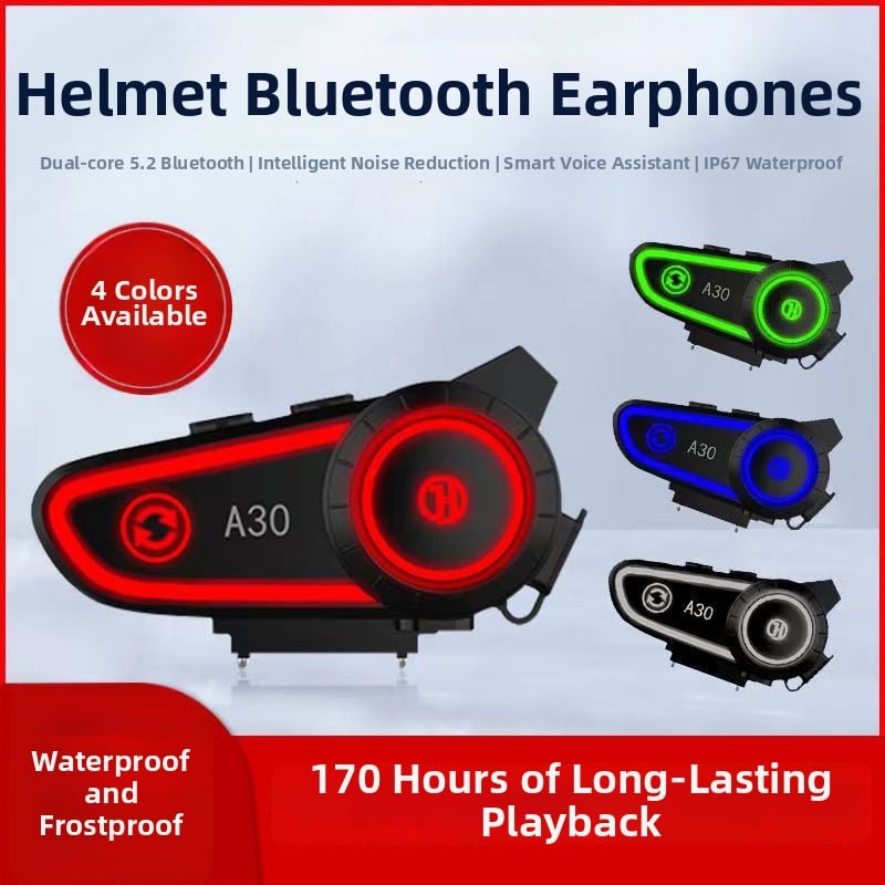 Cască pentru motocicletă cu față completă, intercom Bluetooth încorporat, impermeabilă, antiîngheț, reducere inteligentă a zgomotului