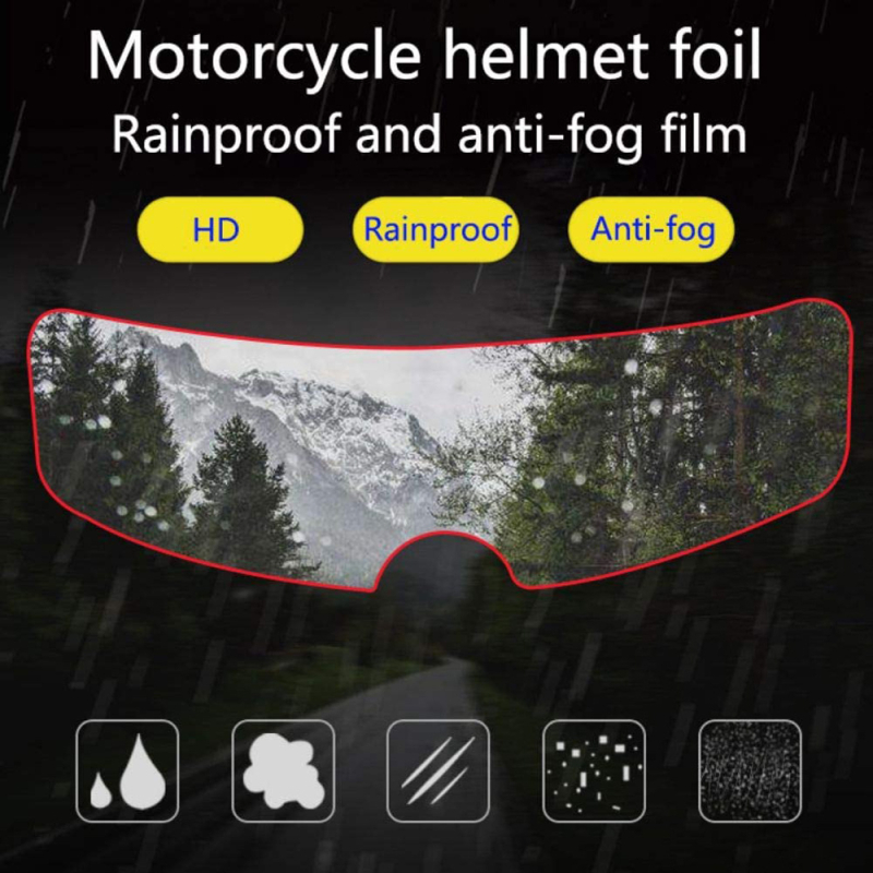 Film protiv magljenja leće kacige motocikla – PE film, pogodan za kacige s punim i polu licem