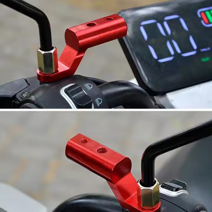 Prošireni držač retrovizora za motocikle i električna vozila s LED rasvjetom i višenamjenskim držačem za telefon/navigation