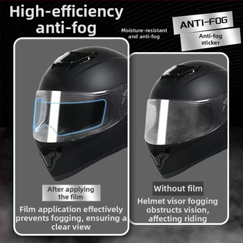 Film proti zahmlievaniu a dažďu na motocyklovú prilbu – PET materiál, prispôsobenie k dispozícii, oprávnená súkromná značka