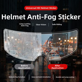 Film proti zahmlievaniu a dažďu na motocyklovú prilbu – PET materiál, prispôsobenie k dispozícii, oprávnená súkromná značka