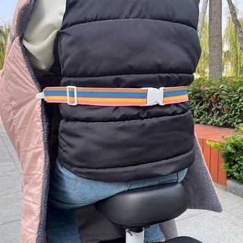 Ветрозащитно одеяло за електрически превозни средства с клипс за фиксиране и еластичен пояс, нагревателни наколенки (Материал: найлон; Произход: Zhejiang; Предназначение: мотоциклет/електрическо превозно средство/батериен автомобил; Водоустойчивост: Не)