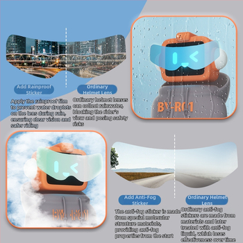 Филм за мотоциклетна каска против запотяване и дъжд — PET материал, HD качество