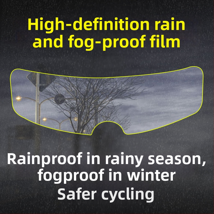 Fólia proti zahmlievaniu prilby YCC, model YCC-061, odolná dažďu a zahmlievaniu