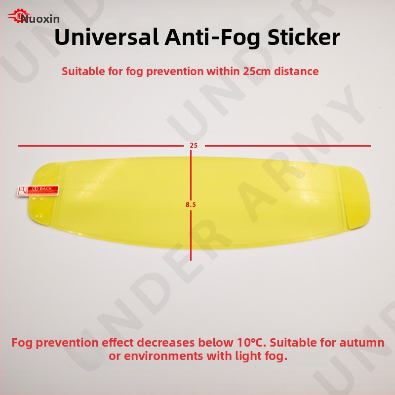 Univerzálna nálepka proti zahmleniu pre prilbu s visorom, prispôsobiteľné, ochrana proti vetru a prachu