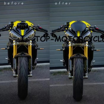 Μπροστινό παρμπρίζ μοτοσικλέτας Triumph Speed Triple 1200RS/RX, ABS υλικό, μοντέλο D83, μάρκα TOPJTLC