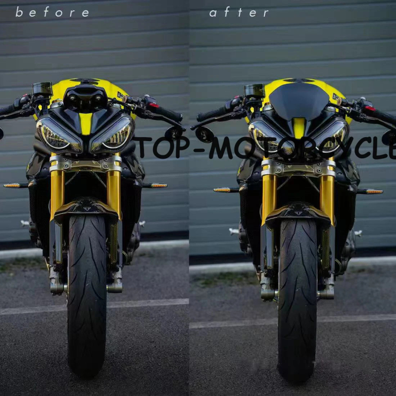 Μπροστινό παρμπρίζ μοτοσικλέτας Triumph Speed Triple 1200RS/RX, ABS υλικό, μοντέλο D83, μάρκα TOPJTLC