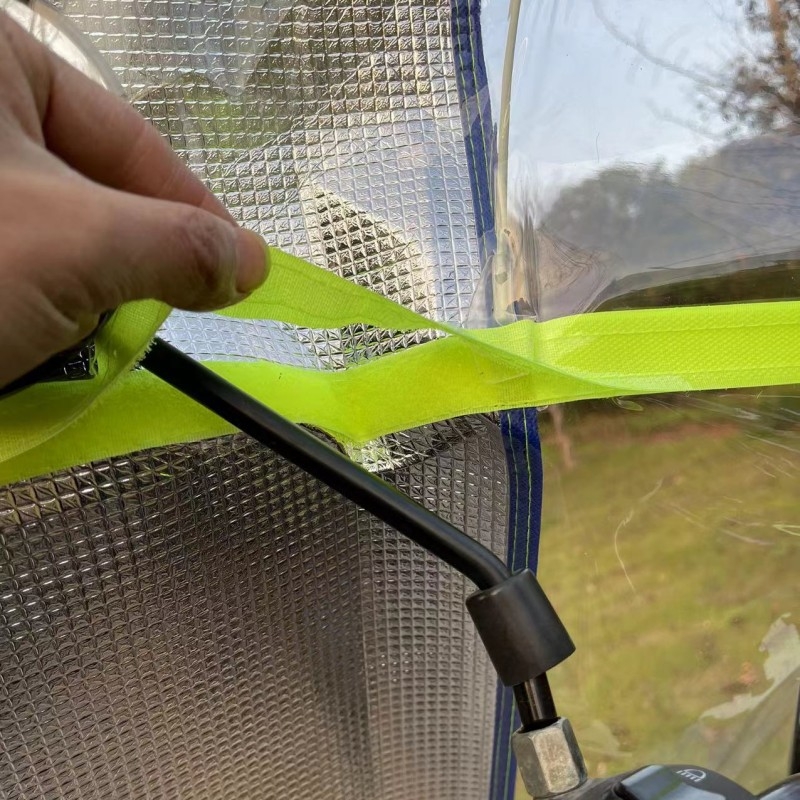 Prednji vjetrobran za električni bicikl s UV zaštitom, sklopivi, PVC, model 001, kompatibilan s retrovizorom