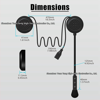 Bluetooth ασύρματο σετ για κράνος 5.2 | τοποθετείται στο κράνος | εμβέλεια 20 μ | αυτονομία >8 ώρες | IPX6 αδιάβροχο