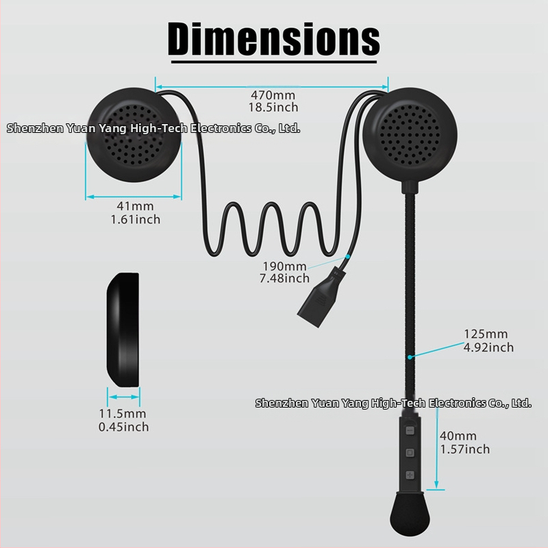 Bluetooth ασύρματο σετ για κράνος 5.2 | τοποθετείται στο κράνος | εμβέλεια 20 μ | αυτονομία >8 ώρες | IPX6 αδιάβροχο