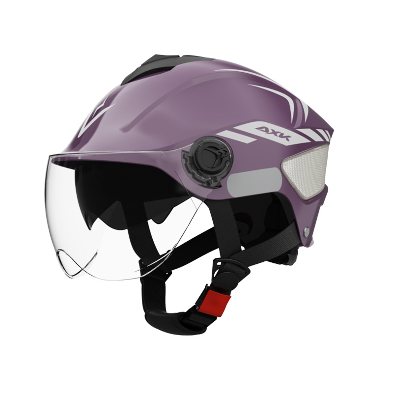 AXK Elektromos motorkerékpár sisak – ABS, fél sisak, GB811-2022A tanúsított, egész éves használatra